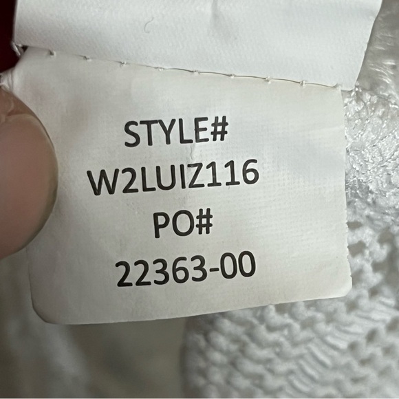 prAna Luiza Swimsuit Cover-Up Hooded Tunic White Chevron Pocket Size Small - Picture 7 of 10